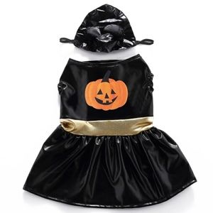 Halloween Pumpkin Dress with Horns Hat Size S